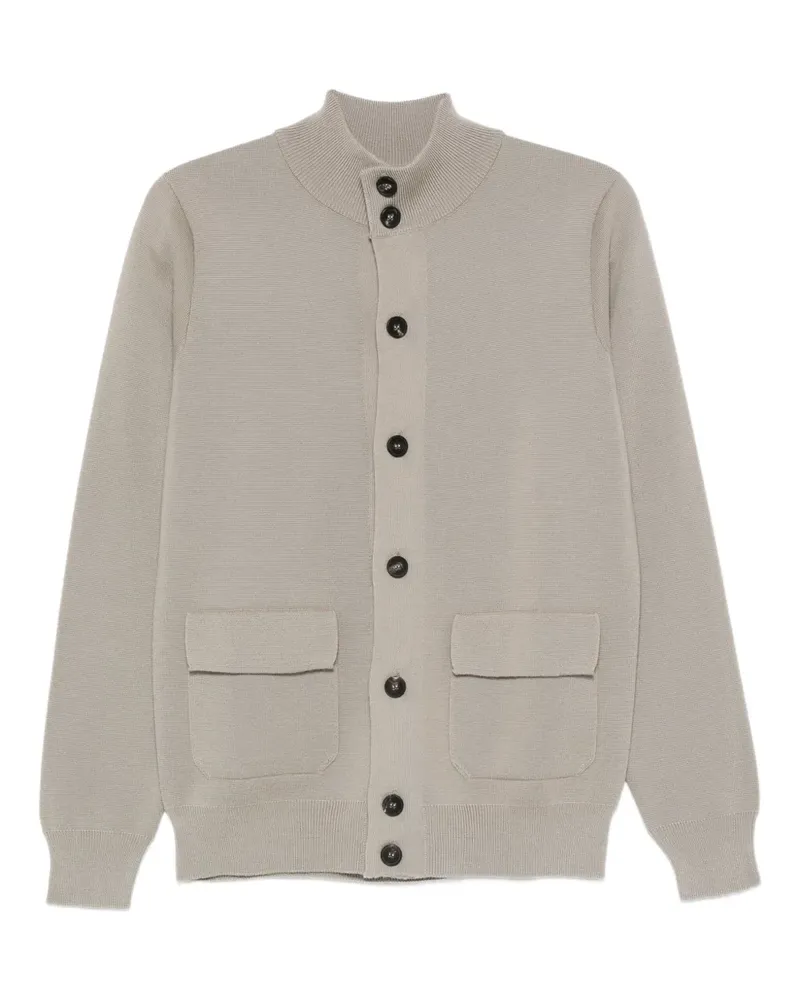 Filippo de Laurentiis Cardigan mit geripptem Saum - Grau Grau