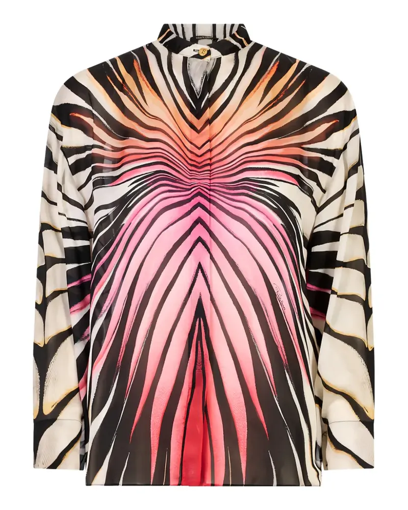 Roberto Cavalli Ray Of Paradise silk shirt - Schwarz Schwarz