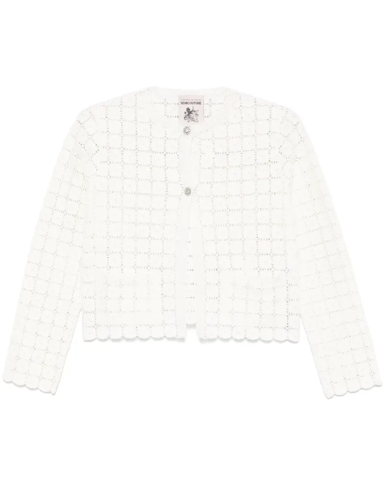 Semicouture Cassandra Cardigan - Weiß Weiß