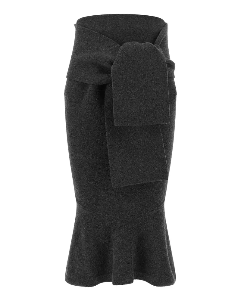 Jacquemus La Jupe Fiocco Midirock mit Knoten - Grau Grau