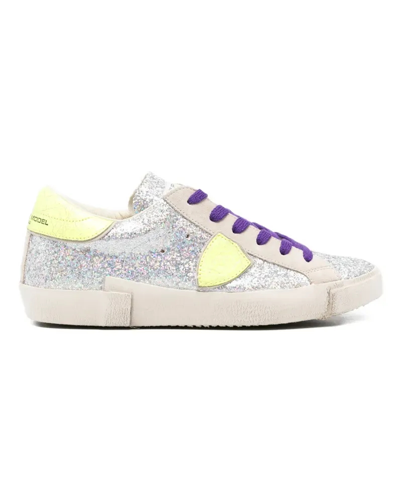 Philippe Model Prsx Sneakers im Glitter-Look - Silber Silber
