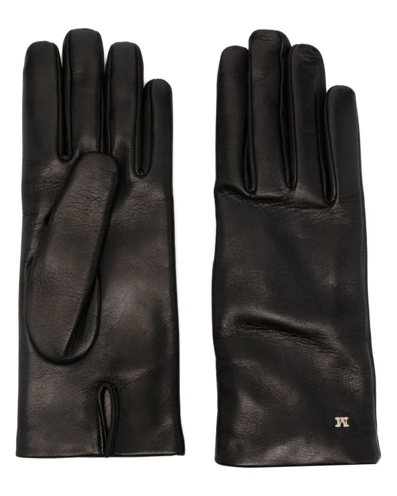 Max Mara Spalato Handschuhe aus Leder Schwarz