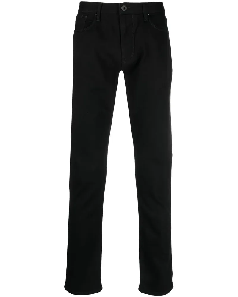 Emporio Armani Jeans mit Logo-Schild - Schwarz Schwarz
