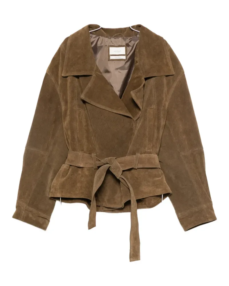 VICOLO Lederjacke mit Gürtel - Braun Braun