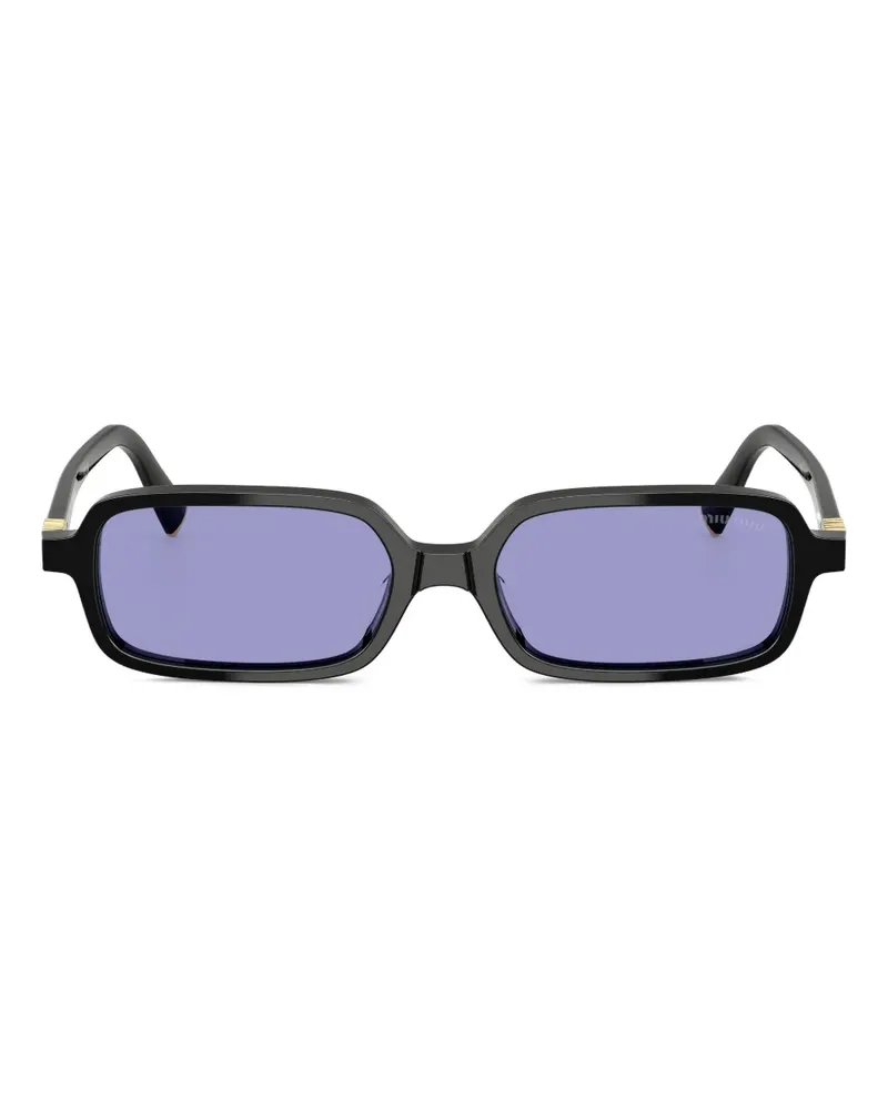 Miu Miu Sonnenbrille mit Logo - Schwarz Schwarz