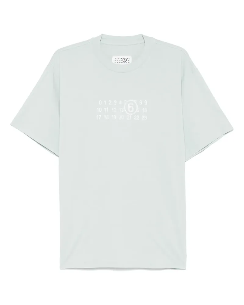 Maison Margiela T-Shirt mit Nummern-Motiv - Grün Grün