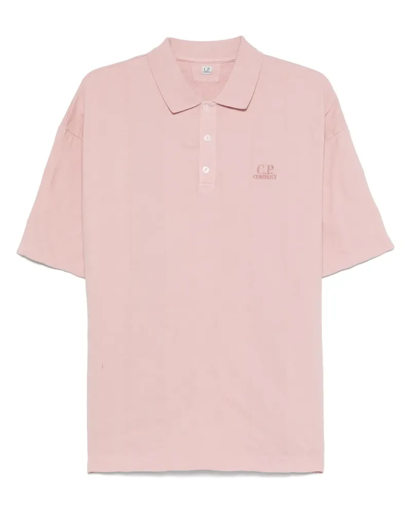 C.P. Company Poloshirt mit Jacquardmuster - Rosa Rosa