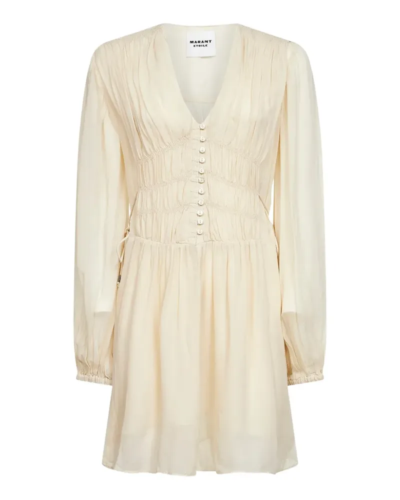 Isabel Marant Gerafftes Kleid mit Knöpfen - Nude Nude