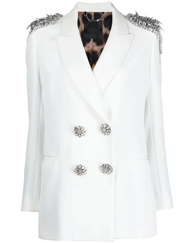 Philipp Plein Blazer mit Kristallen - Weiß Weiß
