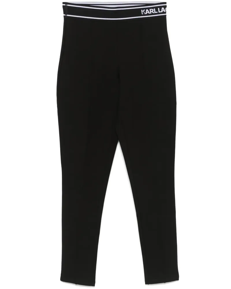 Karl Lagerfeld Leggings mit Logo-Bund - Schwarz Schwarz