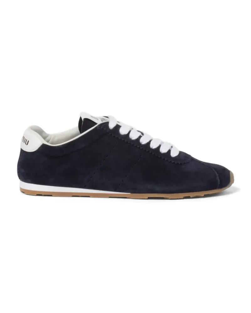 Miu Miu Plume Sneakers aus Wildleder - Blau Blau