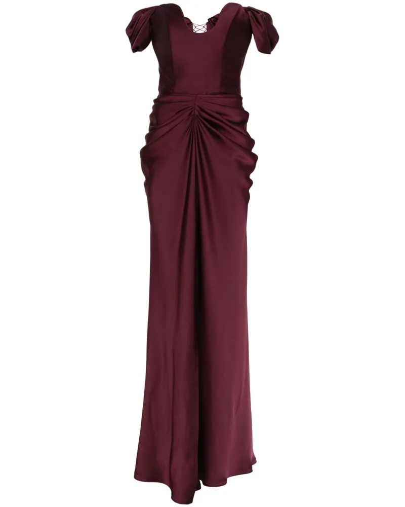 Ana Radu Drapiertes Maxikleid - Rot Rot