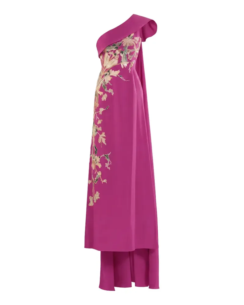 Saiid Kobeisy one-shoulder embroidered evening dress - Rosa Rosa
