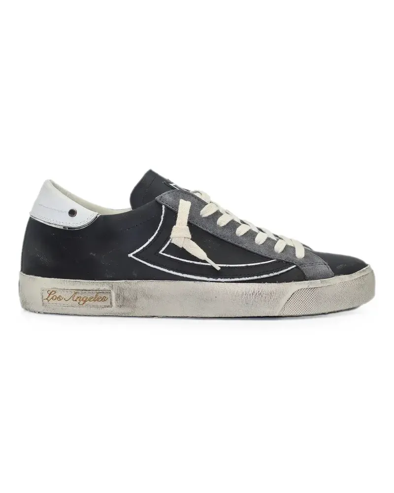 HTC Hollywood Trading Company Vipers Sneakers im Distressed-Look - Schwarz Schwarz