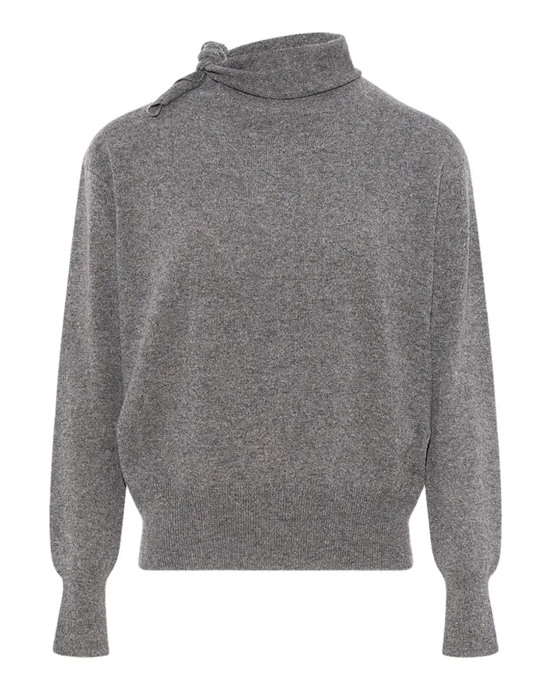 Yves Salomon Kaschmirpullover mit Schalkragen - Grau Grau