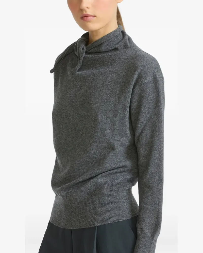 Yves Salomon Kaschmirpullover mit Schalkragen - Grau Grau