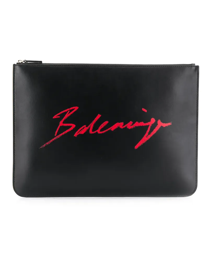 Balenciaga Everyday' Clutch mit Logo - Schwarz Schwarz