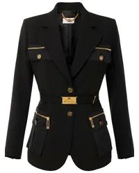 Elisabetta Franchi Utility-Blazer mit Taschen Schwarz