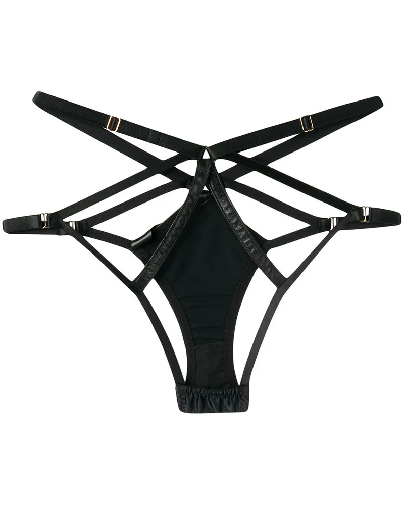 Something Wicked Jade' Slip mit offenem Schritt - Schwarz Schwarz