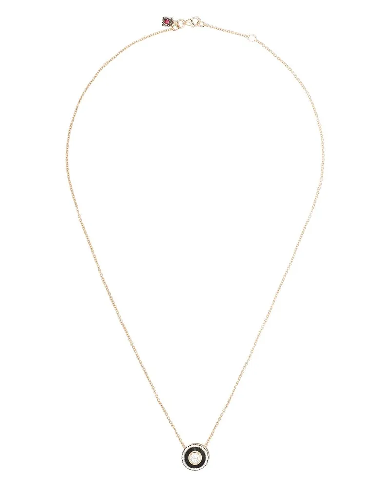 Selim Mouzannar 18kt 'Mina' Rotgoldhalskette mit Diamanten - Rosa Rosa