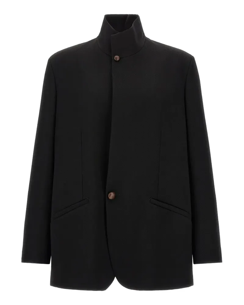 Ermenegildo Zegna black wool chore jacket - Schwarz Schwarz