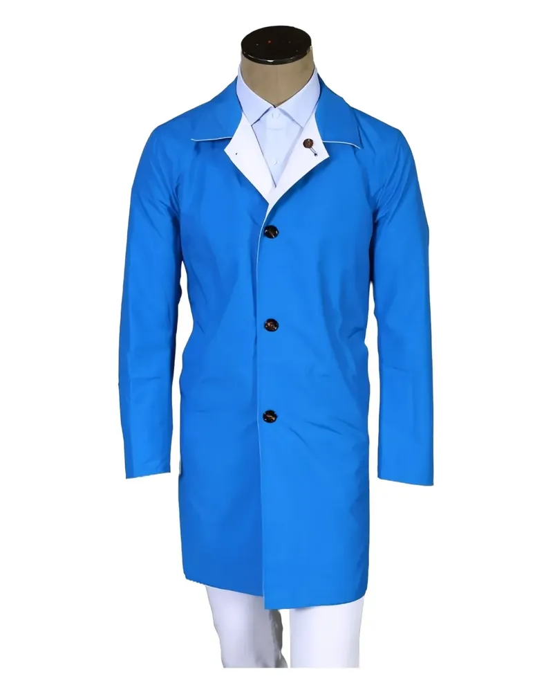 Kiton Wendbarer Ben Regenmantel - Blau Blau
