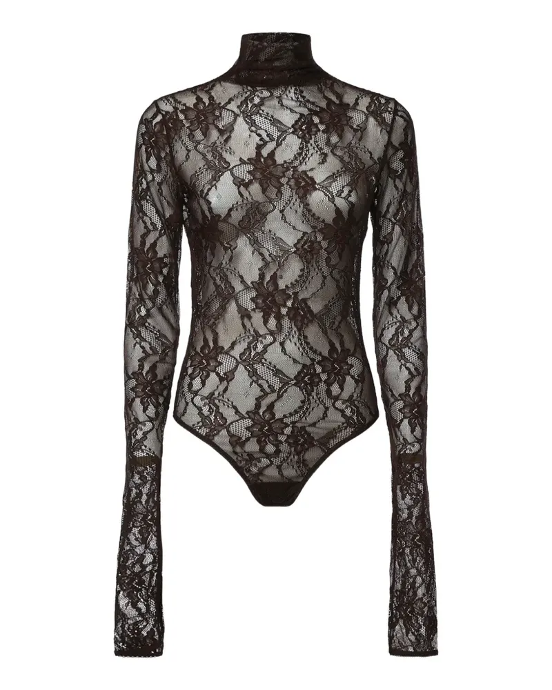 ANDAMANE lace long-sleeve bodysuit - Braun Braun