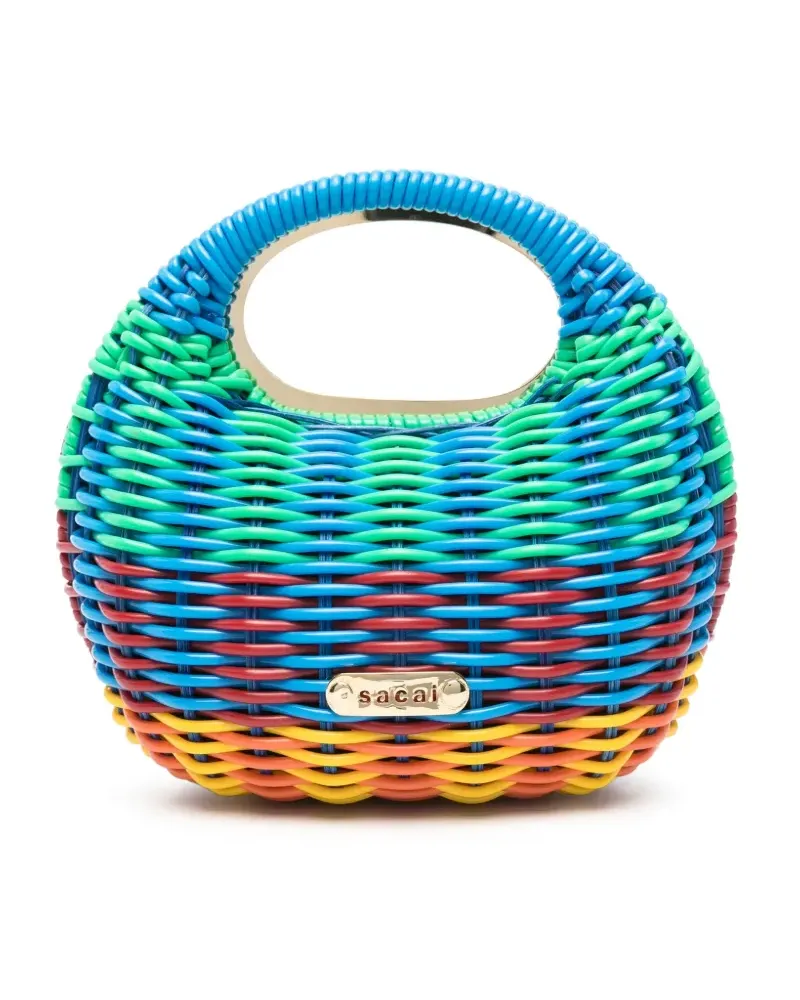 Sacai Abgerundete Handtasche - Blau Blau