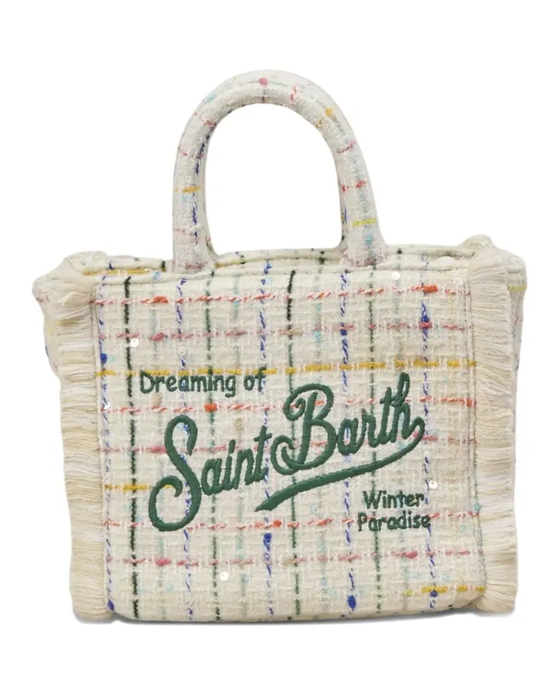 MC2 Saint Barth mini Vanity fringed tote bag - Nude Nude