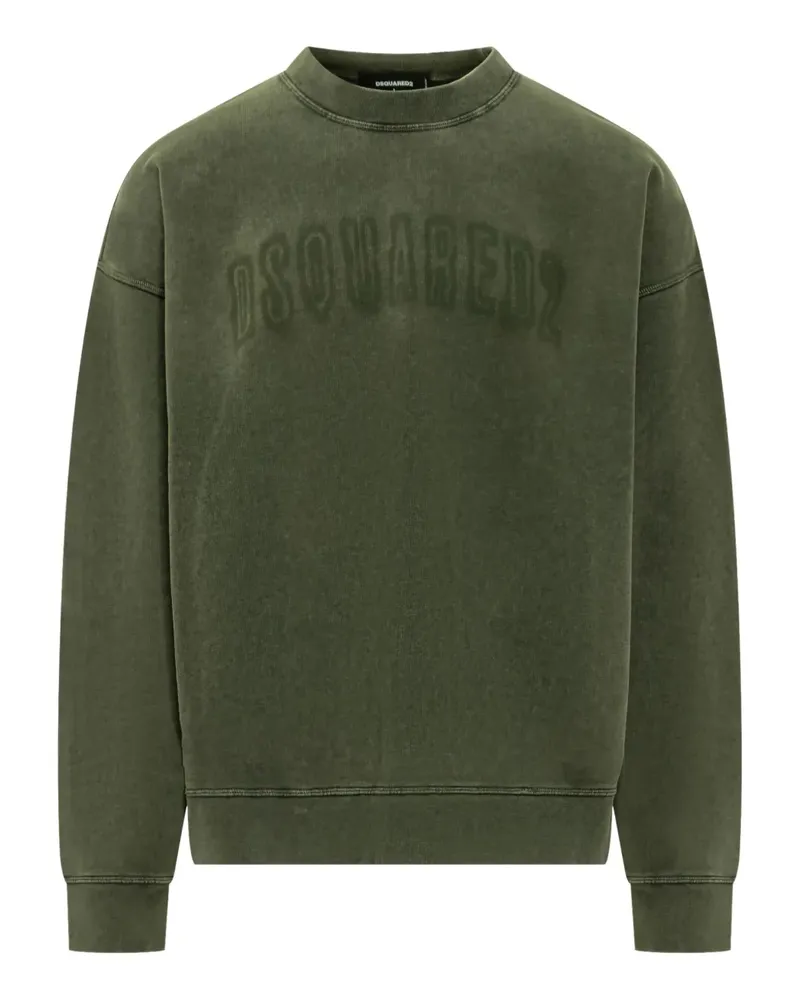 Dsquared2 Sweatshirt mit Logo-Stickerei - Grün Grün