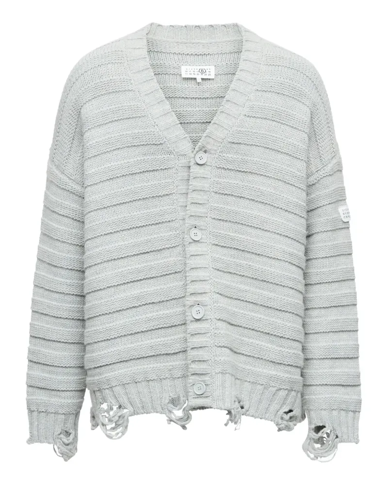 Maison Margiela Gerippter Cardigan mit Knöpfen - Grau Grau