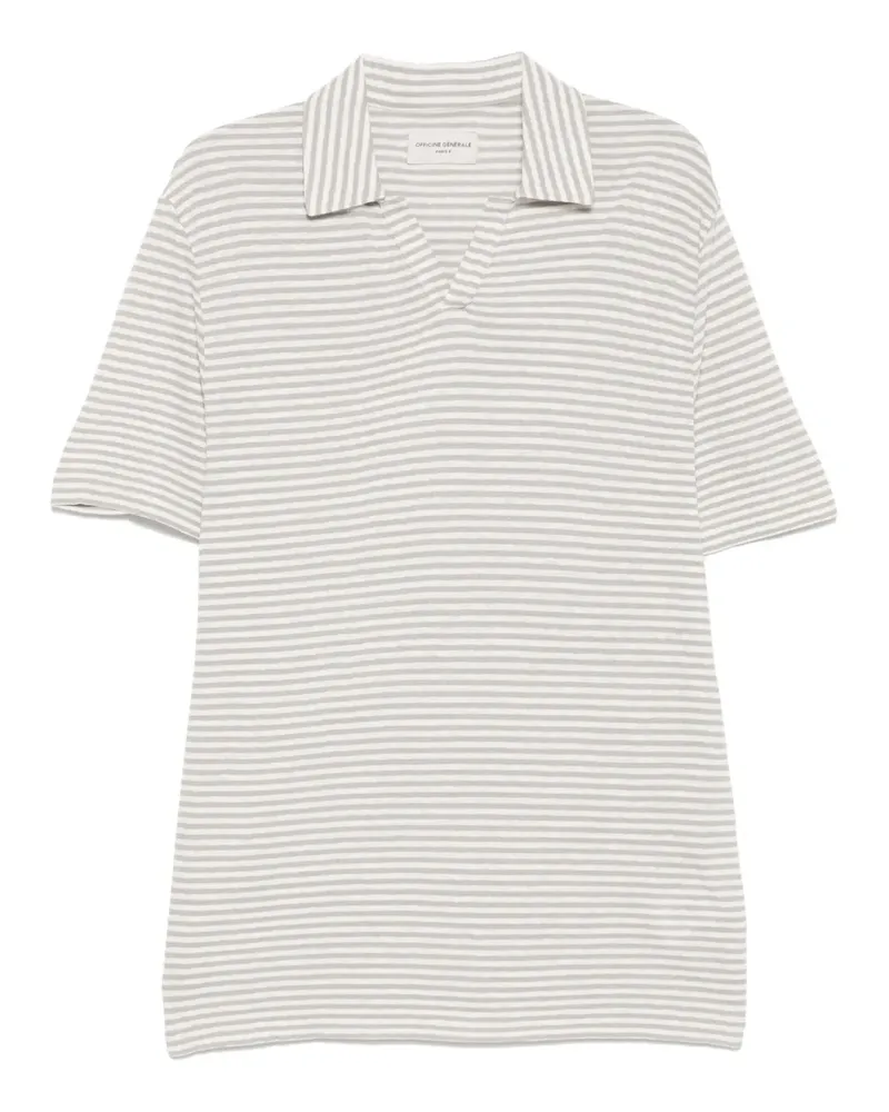 Officine Generale Kurzärmeliges Poloshirt - Grau Grau