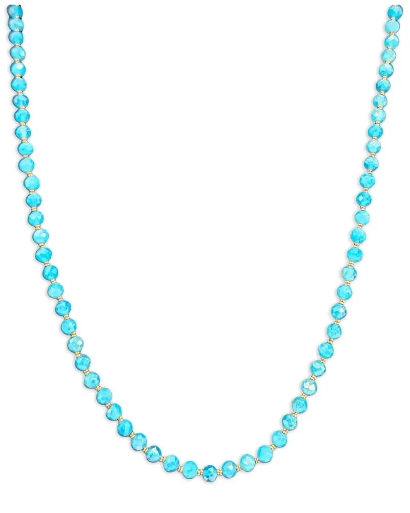 Madison Apatite Halskette mit Perlen - Blau Blau