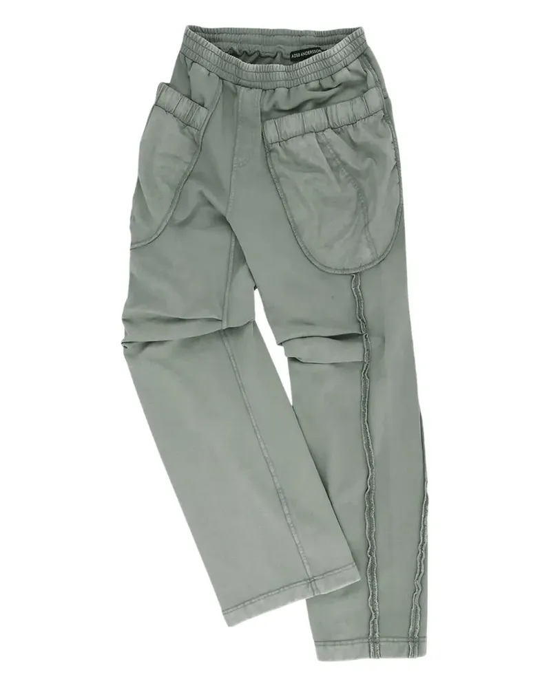 Andersson Bell layered wide-leg sweatpants - Grau Grau