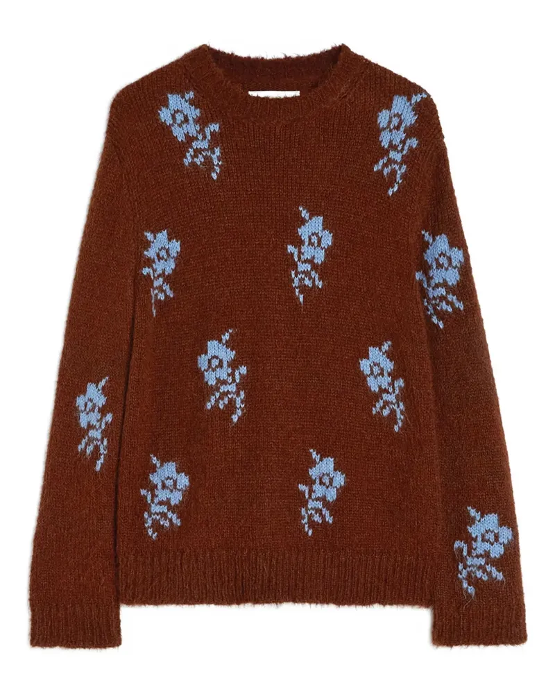 Jil Sander Floraler Pullover - Braun Braun