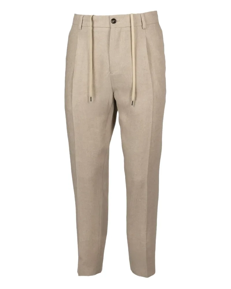 Be Able Leinenhose mit Bundfalten - Nude Nude