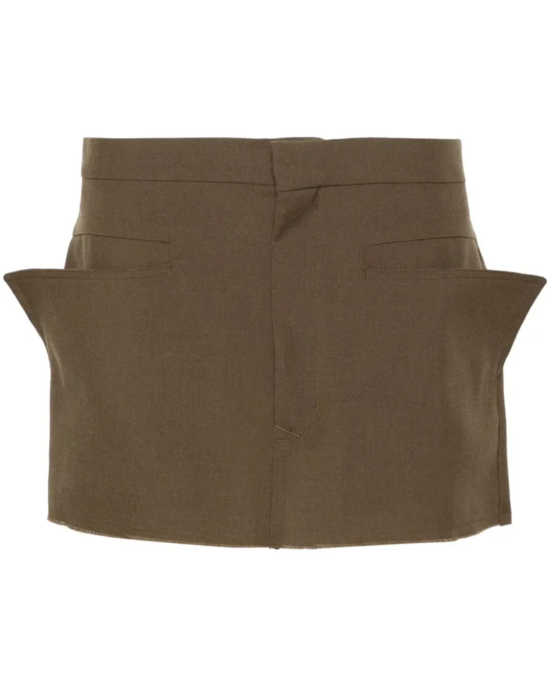 Rick Owens Cut-Off Minirock - Grün Grün