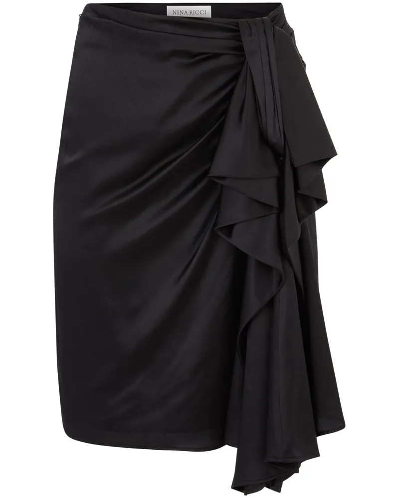 Nina Ricci Asymmetrischer Rock - Schwarz Schwarz