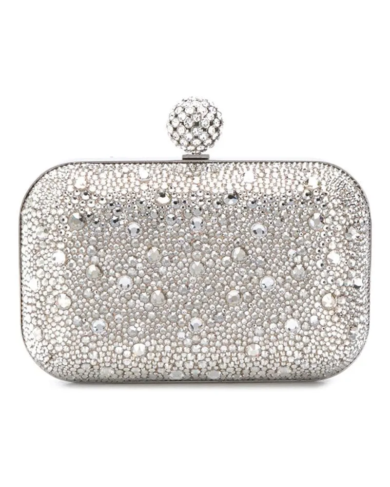 Jimmy Choo Clutch mit Kristallen - Silber Silber