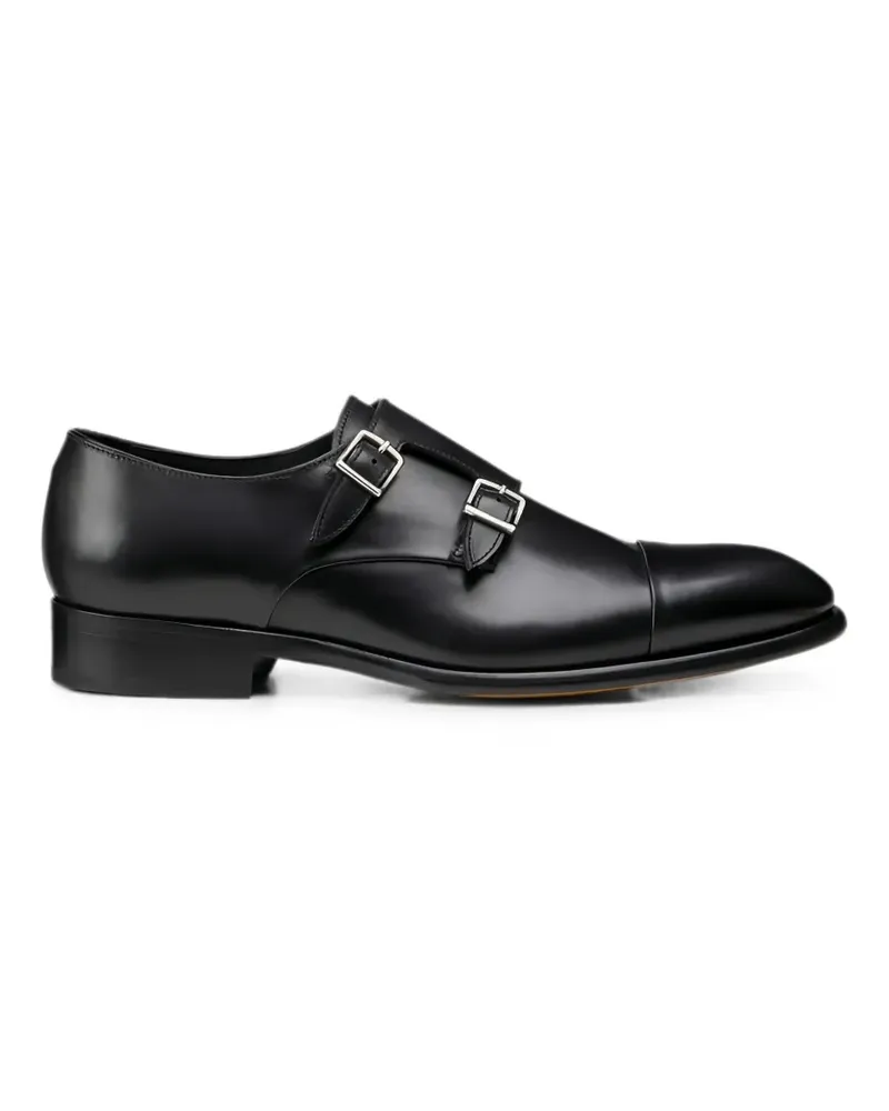 Doucal´s double-buckle monk shoes - Schwarz Schwarz