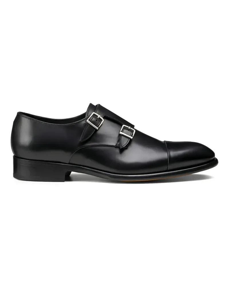 Doucal´s double-buckle monk shoes - Schwarz Schwarz