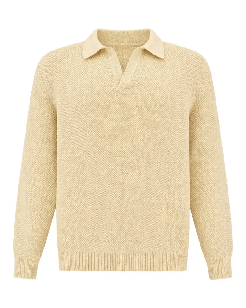 Paul & Shark waffle-knit polo shirt - Nude Nude