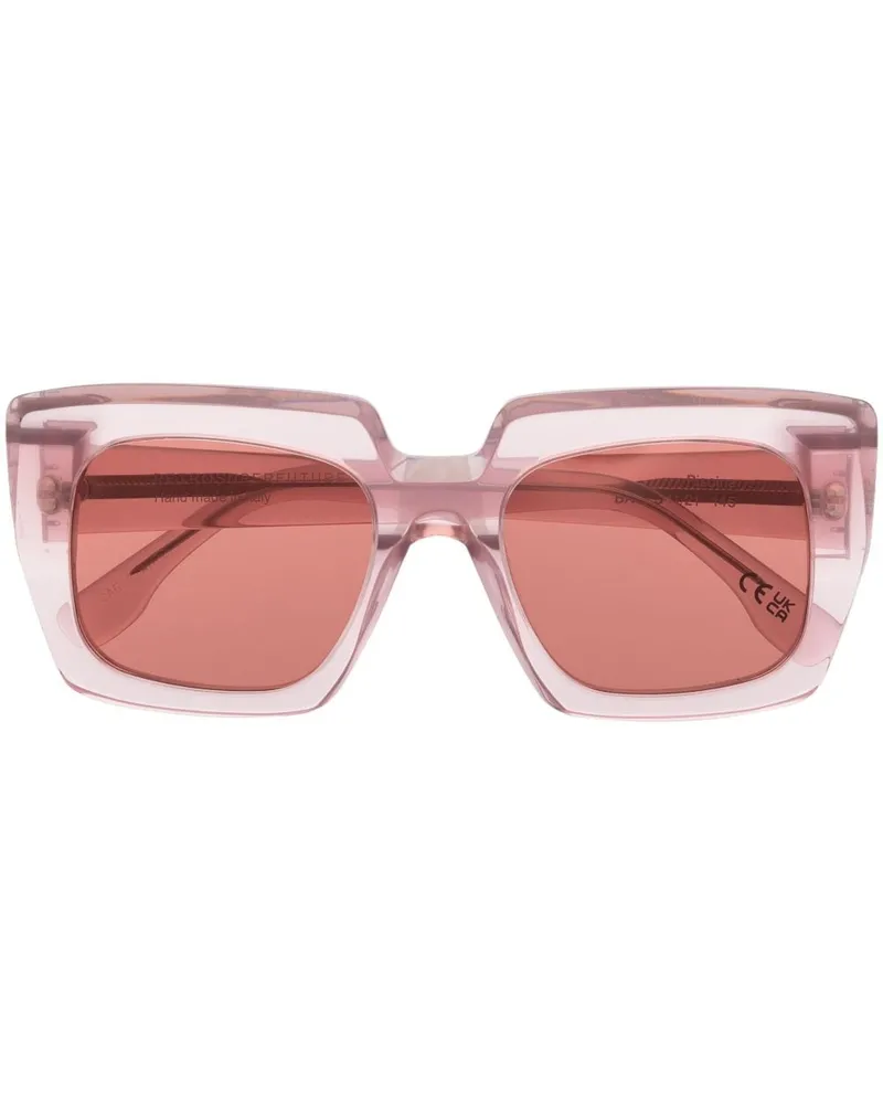 RETROSUPERFUTURE Eckige Sonnenbrille im Oversized-Look Rosa