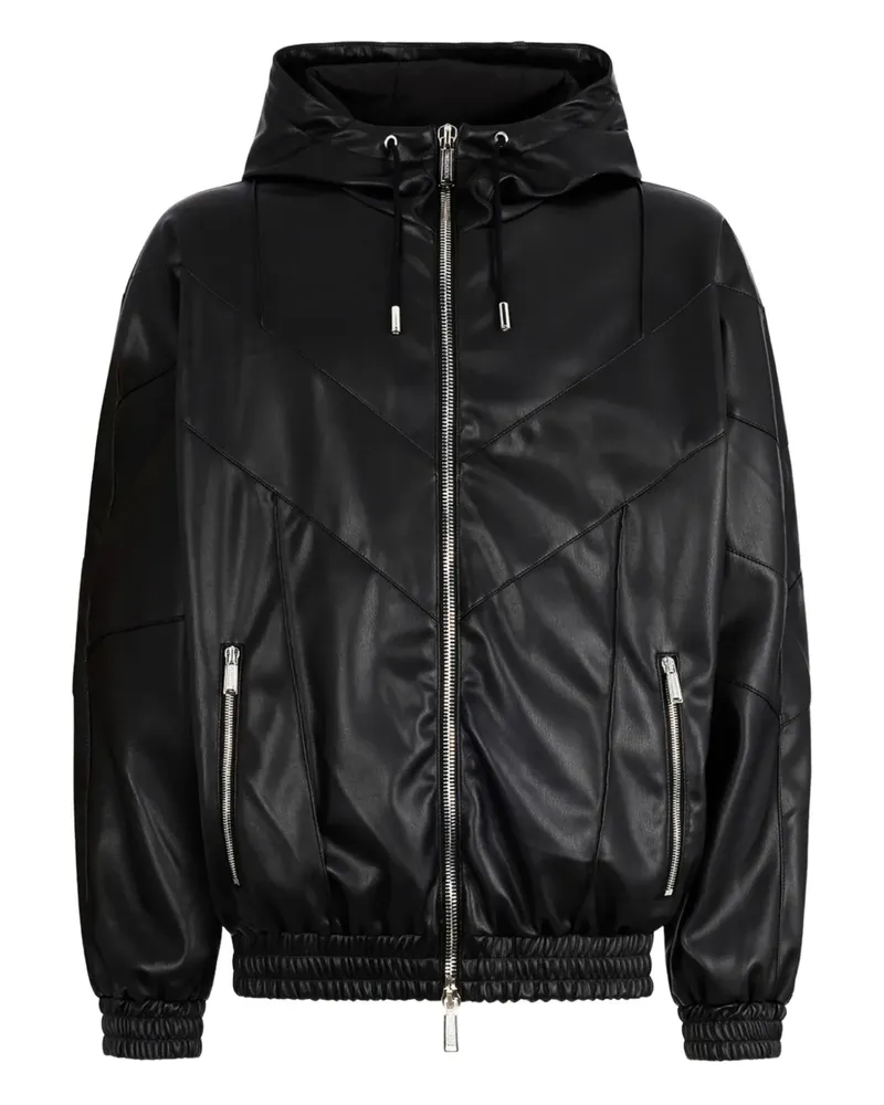 Dsquared2 Jacke aus Faux-Leder - Schwarz Schwarz