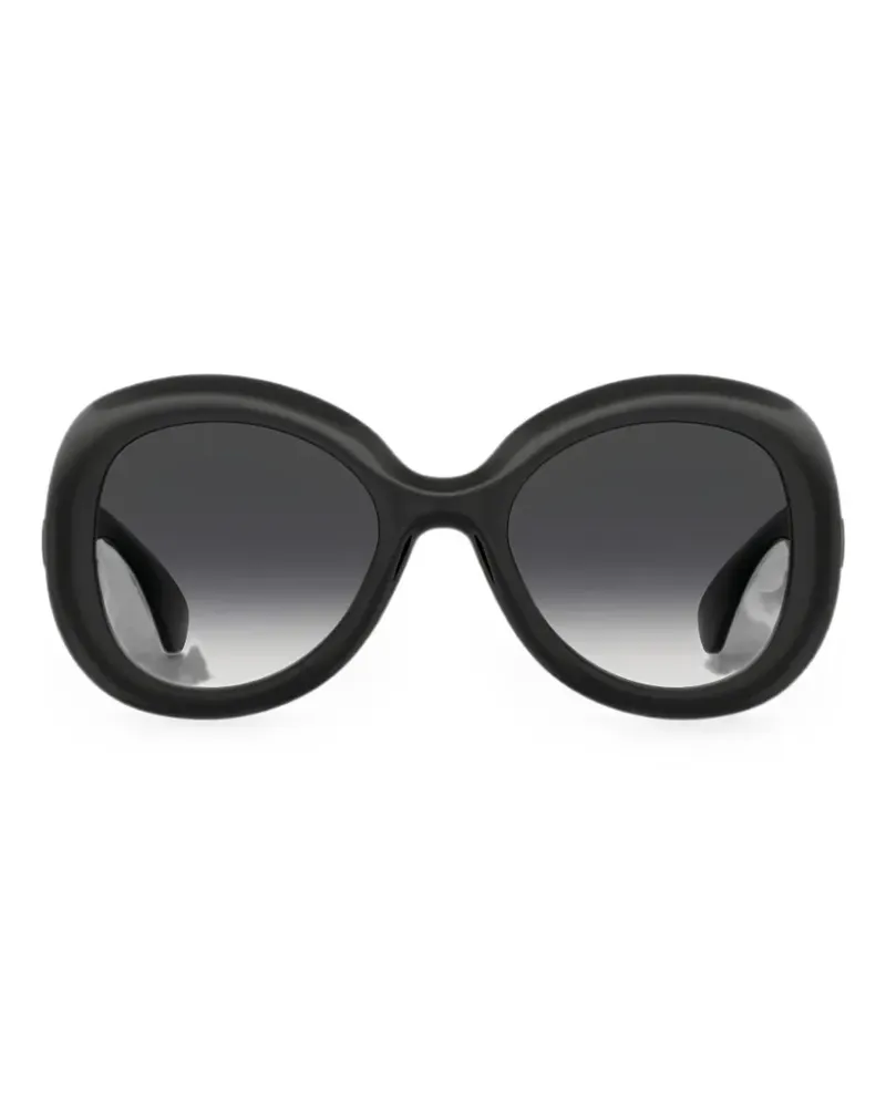 Moschino Sonnenbrille mit rundem Gestell - Schwarz Schwarz