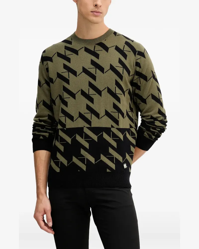 Karl Lagerfeld Pullover mit Logo-Muster - Grün Grün