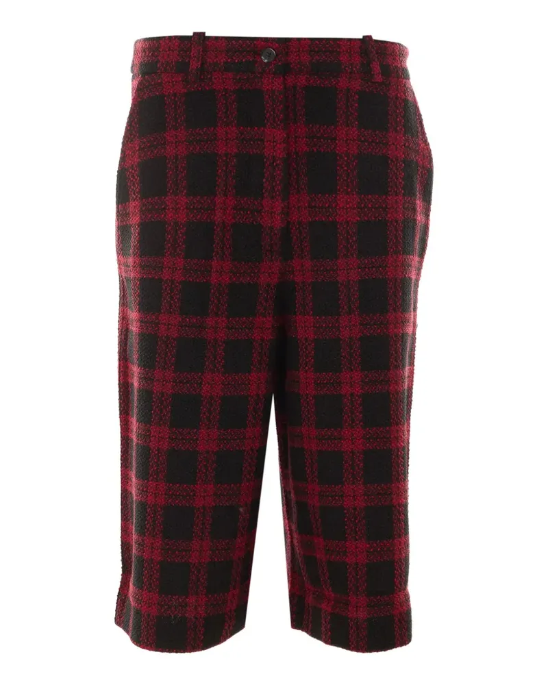 Pinko check-pattern knee-length shorts - Schwarz Schwarz
