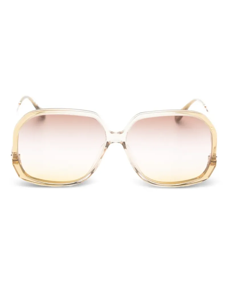 Chloé geometric-frame sunglasses - Nude Nude