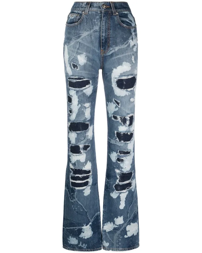 John Richmond Ausgestellte Jeans Blau