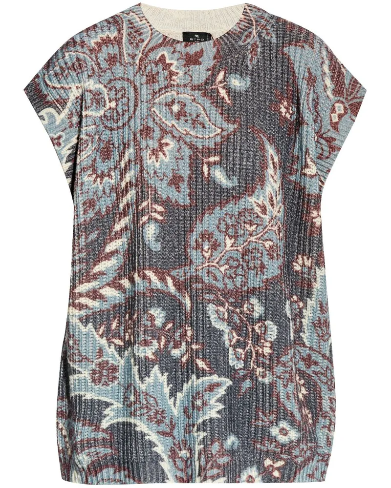 Etro Oberteil mit Paisley-Print - Grau Grau